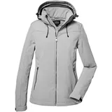 KILLTEC Damen Softshelljacke Softshell Jacke mit abzippbarer Kapuze Damen Softshelljacke wasserabweisend, Winddicht, atmungsaktiv 00212-hellgrau 50