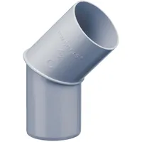 Inefa Regenrohrbogen 45 Grad für Fallrohr PVC DN50 50mm Grau