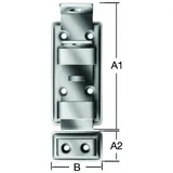 Vormann Sicherheitsriegel Stahl 48 mm x 120 mm blau