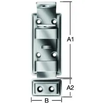 Vormann Sicherheitsriegel Stahl 48 mm x 120 mm blau