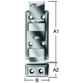 Vormann Sicherheitsriegel Stahl 48 mm x 120 mm blau