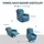 Homcom Fernsehsessel Blau Kunststoff, 89x102x83 cm Wohnzimmer, Sessel, Fernsehsessel