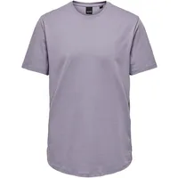 ONLY & SONS Herren Kurzarm Rundhals T-Shirt ONSMATT Life LONGY XS S M L XL XXL, Größe:M, Farbe:Purple Ash 22002973