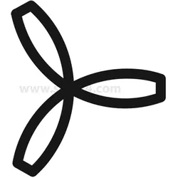 BSRR193 Georg Schlegel Bezeichnungsschild Grafik-Symbol Ventilator/Lüftung weiß - 1 Stück