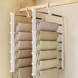Famanu Hosenbügel Set 2 Stück - platzsparendes Design für Hosen und Schals