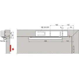 DORMA TS 99 FL Türöffner Silber
