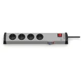 EHMANN 0221x00042301 Steckdosenleiste mit Schalter 4fach Grau Schutzkontakt 1 St.