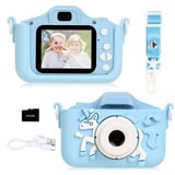 Ainiv Einhorn Kinder Kamera, 20MP Wiederaufladbar Kinder Digitalkamera, IPS-Bildschirm Kamera Kinder, 1080P HD Kamera mit 32G Karte, Kid Video Camcorder, Selfie Kinder für 3+ Jahre Jungen und Mädchen