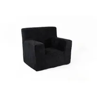 FORTISLINE Kindersessel aus Schaumstoff mit abnehmbarem Bezug Kuschelsessel schwarz