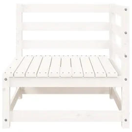vidaXL Gartensofa 2-Sitzer Loungesessel weiß