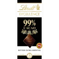 Lindt EXCELLENCE 99% Kakao - Edelbitter-Schokolade | 50 g Tafel | Extra kräftige Bitter-Schokolade | Intensiver Kakao-Geschmack | Dunkle Schokolade | Vegane Schokolade | Schokoladengeschenk