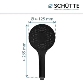 Schütte Handbrause CAPRI Schwarz matt