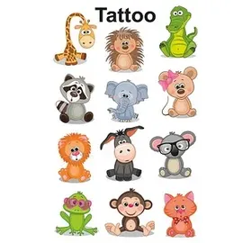 Avery Zweckform Klebetattoo Tiere, 12 Etiketten