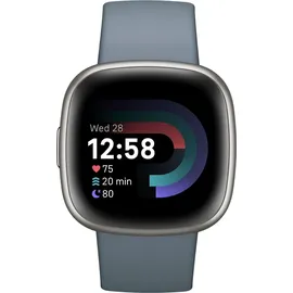 Fitbit Versa 4 aluminium platin/wasserfallblau