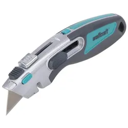 wolfcraft Profi-Dual-Sicherheitsmesser mit Trapezklinge, 4106000