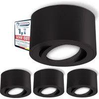 SSC-LUXon 4er Set CELI-1BM LED Aufbauspot schwarz dimmbar schwenkbar