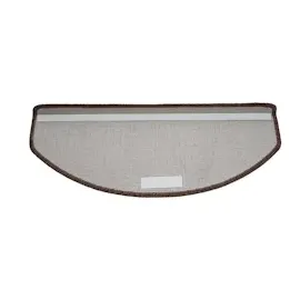 Mendler 15er-Set Stufenmatte HWC-G49, Treppenteppich Treppenschutz Treppenmattenset, 65x25cm ~ halbrund, braun