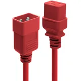 Lindy 30125 3m IEC-Verlängerungskabel, rot 3 Meter