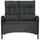 vidaXL Gartenbank 107 x 57 x 109 cm Schwarz