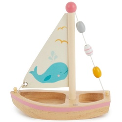 BIECO Badespielzeug »Bieco Segelboot Spielzeug Kinder Holz Spielzeug 20x18 cm Wasser Spielzeug Schiff Spielzeug mit Segel Boot Spielzeug für Wasser Holzboot Schwimmfähig Strand Spielsachen Segelboot Deko«