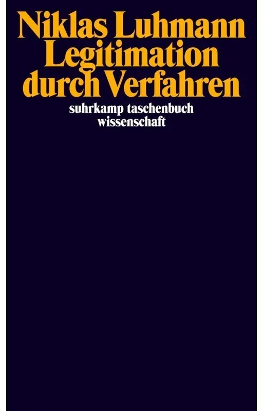 Legitimation Durch Verfahren - Niklas Luhmann, Taschenbuch