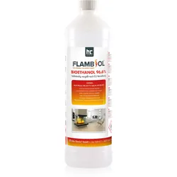 1x 1 L  Bioethanol 96,6% Premium für Ethanol-Tischkamin in Flaschen