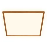 Briloner - LED Deckenlampe Holz Deckenleuchte, Wohnzimmer Indirektes Licht, flach, Warmweiß