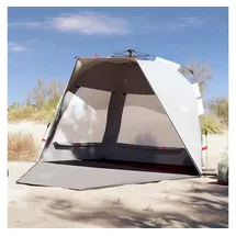 vidaXL Strandzelt 3 Personen Grau Quick Release Wasserdicht