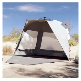 vidaXL Strandzelt 3 Personen Grau Quick Release Wasserdicht