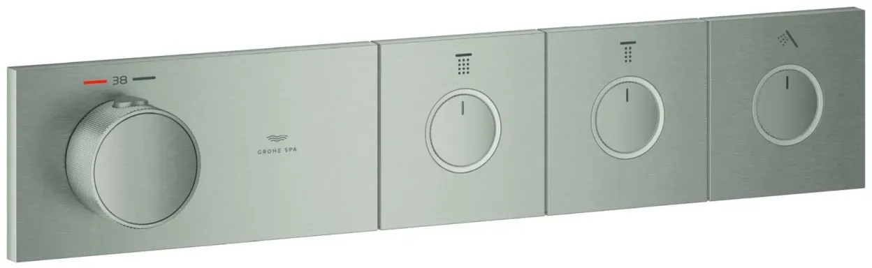 GROHE Unterputz-Thermostat Grohtherm Aqua Tiles, 106866 FMS 3 ASV supersteel, 106866DC00 106866DC00