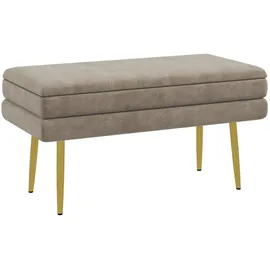 Homcom Polsterbank Beige 79 x 37 x 43 cm