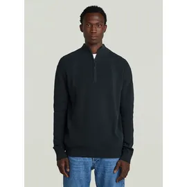 G-Star Structured Half Zip Knit Blau L