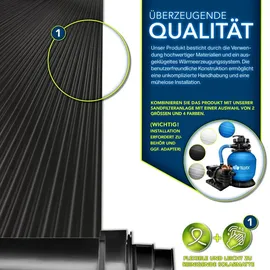 tillvex Pool Solarkollektor Set schwarz 120 cm x 300 cm