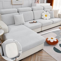 Sofahusse Sofahusse Sofa Sitzbezüge Schonbezug, Elastic Stretch Sofasitzbezug, Fivejoy, mit elastischer Unterseite grau