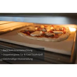Unold Luigi Pizzaofen elektrisch 450 °C mit Pizzastein & Pizzaschieber Aluminium