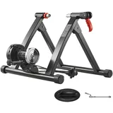 Vevor Fahrrad Rollentrainer Fahrradtrainer für 660,4-736,6 mm / 700C-Räder, 6-stufiger Widerstand, faltbarer magnetischer Radtrainer Heimtrainer mit Schnellspanner & Vorderradunterlage Schwarz