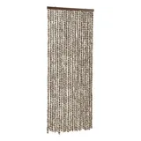 vidaXL Fliegenvorhang Taupe und Weiß 56x200 cm Chenille