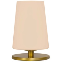 Steinhauer Tischleuchte Tischlampe Schlafzimmerleuchte 1 flammig Glas messing E27