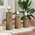 vidaXL Windlicht 3 pcs Holz Braun