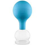 PULOX Schröpfglas aus Echtglas blau 40mm 1 St