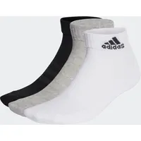 Adidas Cushioned Sportswear Ankle Socken 3 Paar Medium Grey Heather / White / Black 31-33