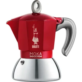 Bialetti Moka Induction 6 Tassen rot/silber