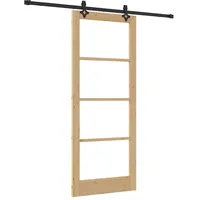 vidaXL Schiebetür ORKDAL Braun 86 x 211 cm Holz und Metall