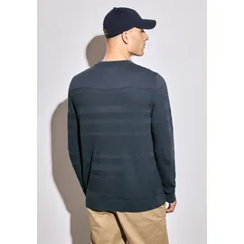 STREET ONE Rundhalspullover Blau XL