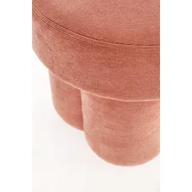 BIZZOTTO Hocker Glenda aus Stoff 42 x 43 x 42 cm Pfirsich/Rot