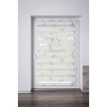 K-HOME Doppelrollo Madrid 70 x 150 cm Anker/weiß