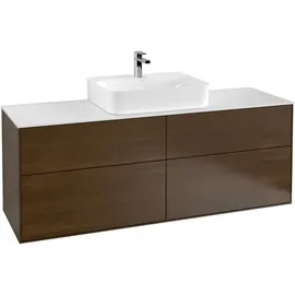 Villeroy & Boch Finion 160x60,3cm, Abd.-Pl. wh. m, wal veneer