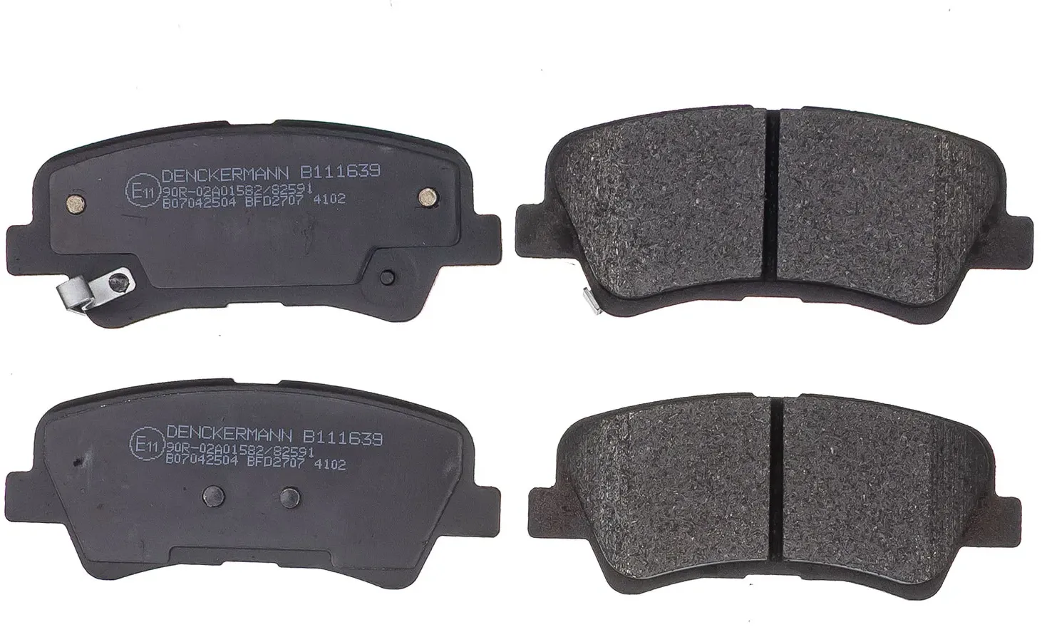 DENCKERMANN Bremsbelagsatz, Scheibenbremse b111639 Hinterachse für HYUNDAI KIA