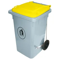 Araven Abfalleimer 100 Liter, gelb