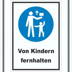 HB-Druck Von Kindern fernhalten Aufkleber A1 (594x841mm)